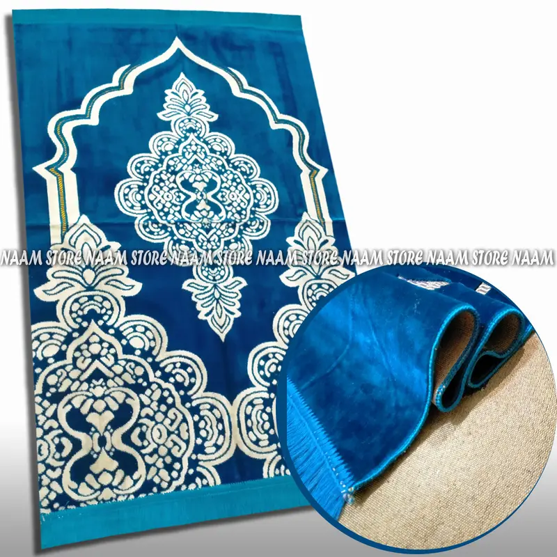 Sajadah Sholat Dewasa Turki Floral Tebal Standart Lembut Ukuran 110x70cm/Sejadah Motif Bunga Minimalis dan Elegan Embos Pakaian Muslim oleh oleh umroh 4
