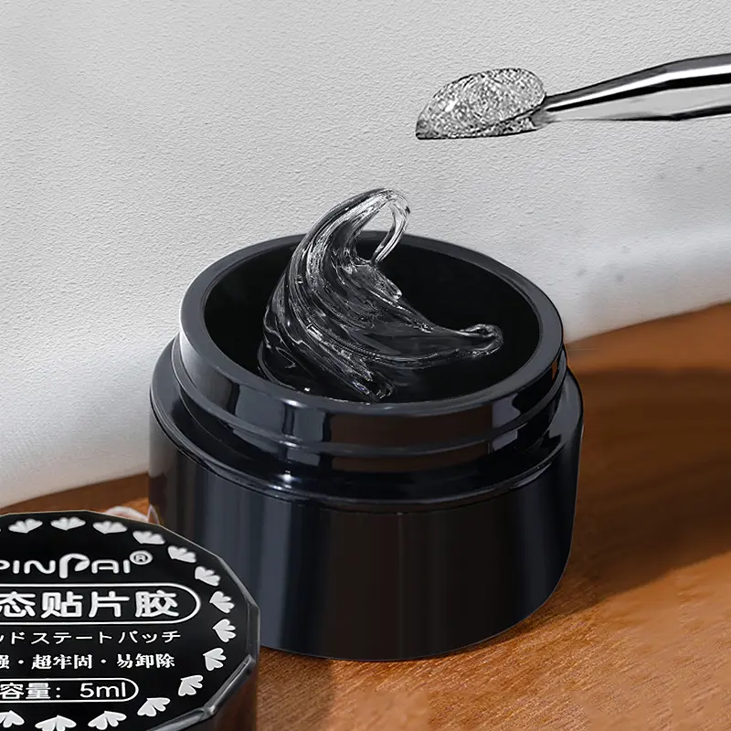 Bộ Gel Keo, Cho Móng Tay Gương Và Phấn, Với Cọ Lót Móng Tay, Gel Keo Dính Trong Suốt UV LED 4