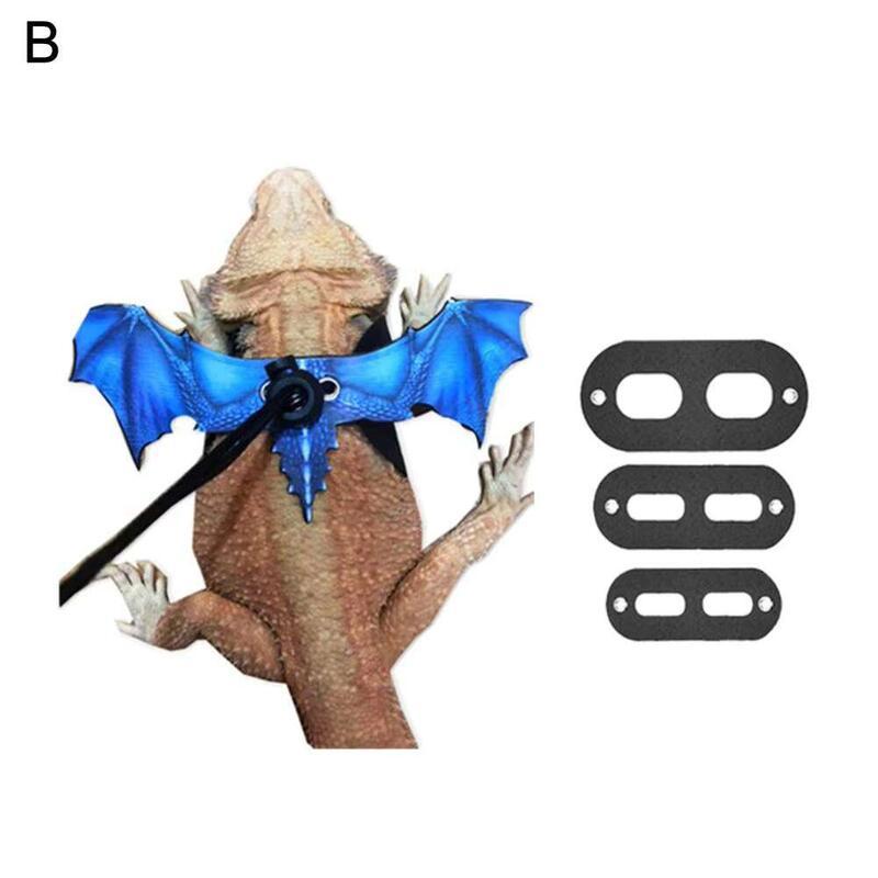 Product Introduction of Reptile Lizard Leash Adjustable Anti-Bite Wings Flexible Comfortable Bearded Dragon Harness Small Animal Clothes Supplies 35