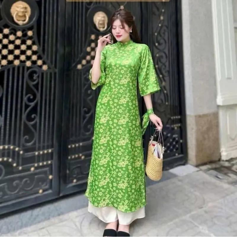Áo dài Ruby Hoa Nhí 5 Màu 45kg- 62kg _Thương Hiệu TA Đáng Tin Cậy