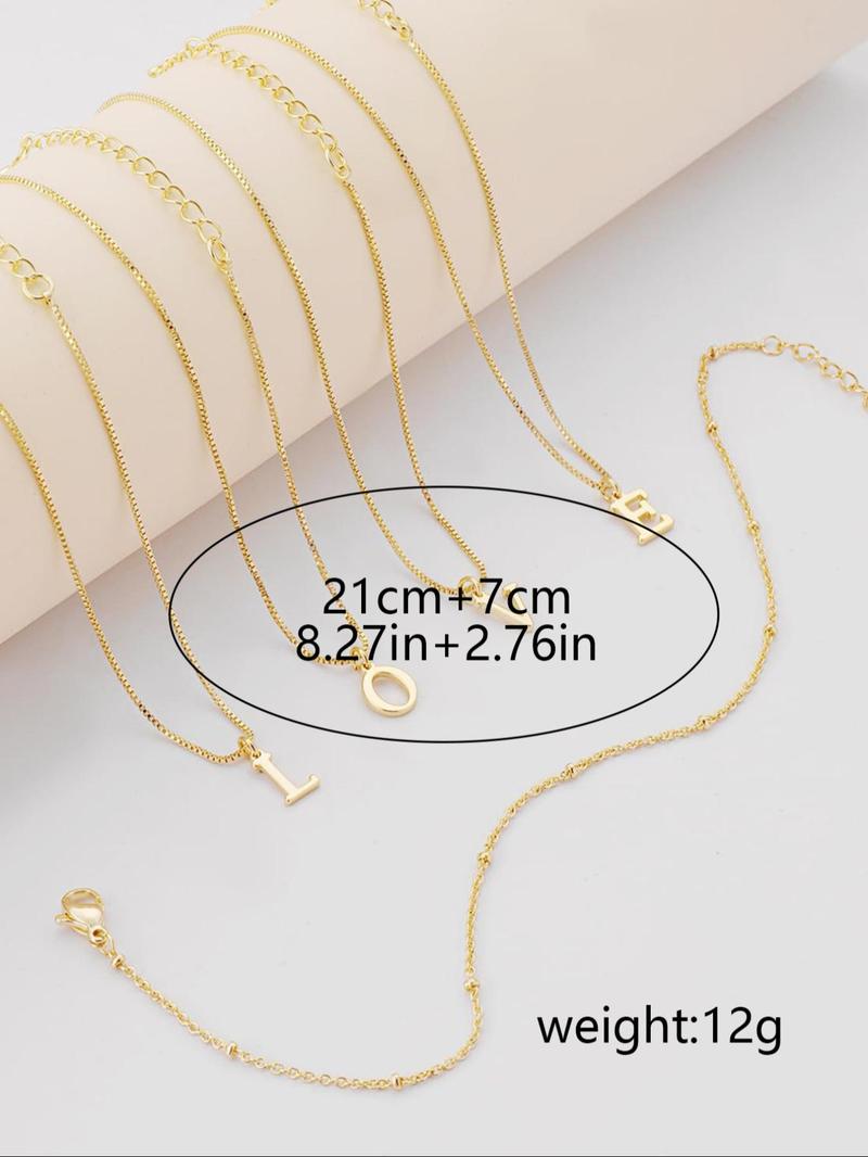 Product Introduction of 26 Letter Design Anklet, Stainless Steel Jewelry for Party, Daily Clothing Decor, Trendy All-match & Exquisite Jewelry for Birthday Gift 1