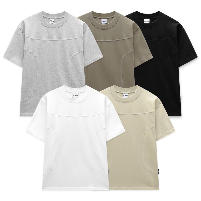 Áo Thun Trơn Unisex Relaxed Fit 260gsm ÉLENTS ESST048 - 100% Premium Cotton