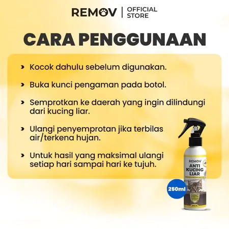 SC Remov ANTI KUCING LIAR 250ML Aromatic Spray Pengusir Kucing Liar Pipis Pup Sembarangan Alami 2
