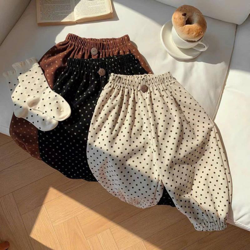   BAOBAOKIDS  QUẦN NHUNG TĂM MỀM CHẤM BI BO CHUN DÁNG BOOM XINH XẮN CHO BÉ GÁI Q01 