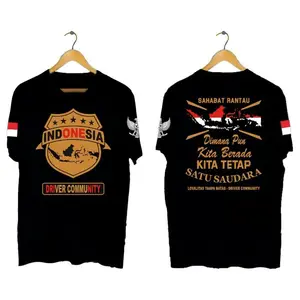 KAOS PRIA SAHABAT RANTAU. INDONESIA DRIVER COMMUNITY BLACK | SIMPLE, DINAMIS, DAN MEMBERIKAN KESAN KASUAL Combed Distro - M
