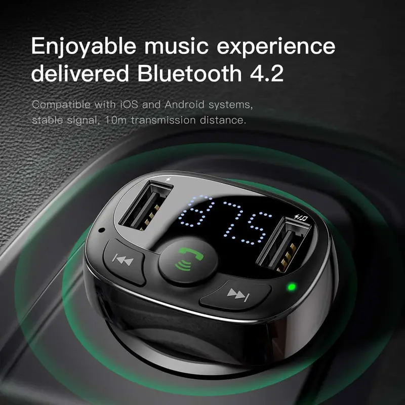 Củ sạc/ tẩu sạc đa năng trên xe hơi BASEUS S09 Pro CAR CHARGER, có BLUETOOTH kết nối không dây. 8