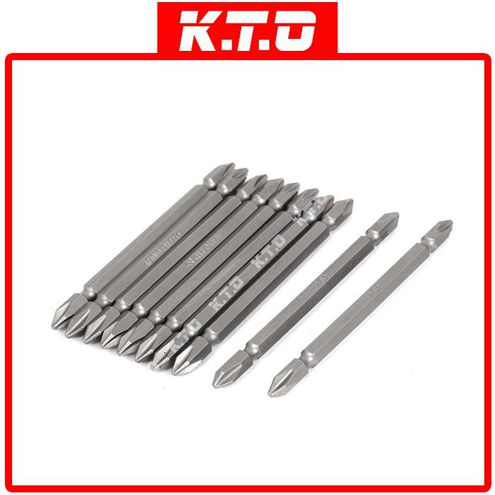 MAGNETIC SCREWDRIVER BIT PH2 DOUBLE ENDED 6.3 X 100MM FOR POWER DRIVER HEAD DRILL / BIT PEMUTAR SKRU MAGNET 2