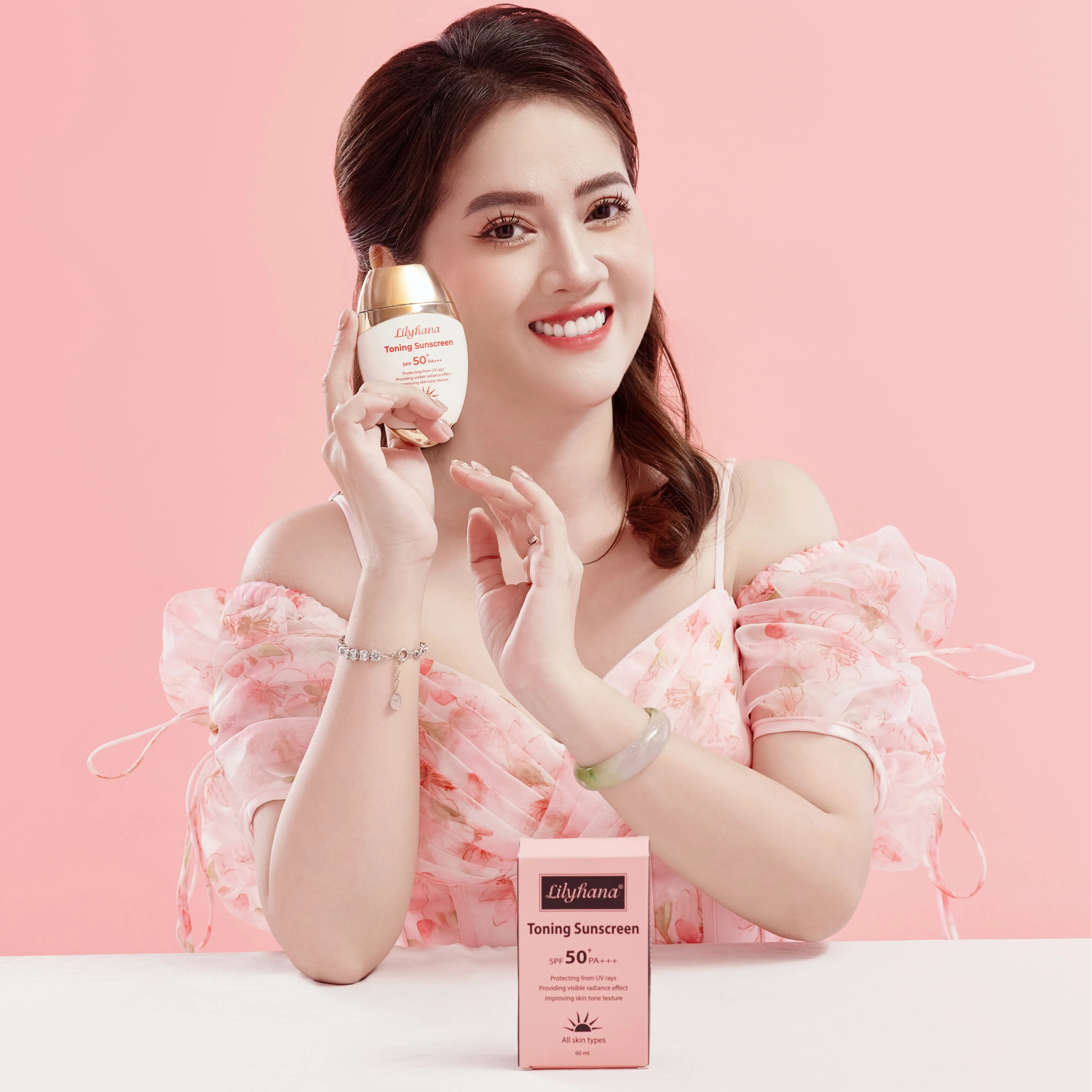 Kem Chống Nắng nâng tông TONING SUNSCREEN Skincare - Mỹ Phẩm Hồng Loan