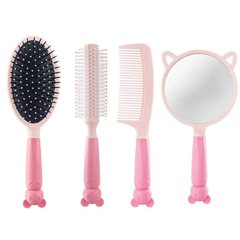 BISA COD F5669 Sisir Cermin Roll Rias Makeup Portabel / Sisir Cermin Import / Kaca Gagang Bulat / Sisir Rambut Rontok 6