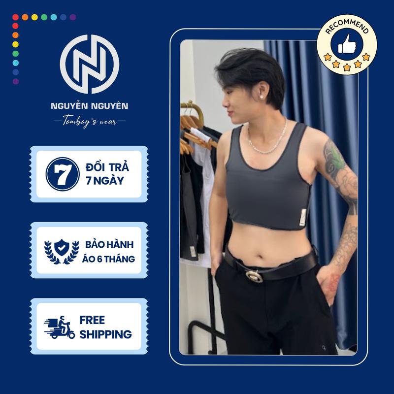 Áo Nịt Gen Không Viền Khóa Dây Kéo - Áo Lót Bó Ép Nịt Làm Nhỏ Ngực Tomboy Thể Thao Gym Nữ Ba Lỗ Gen Thun Không Viền Dây Khóa Kéo Hông Bigsize Nguyễn Nguyên