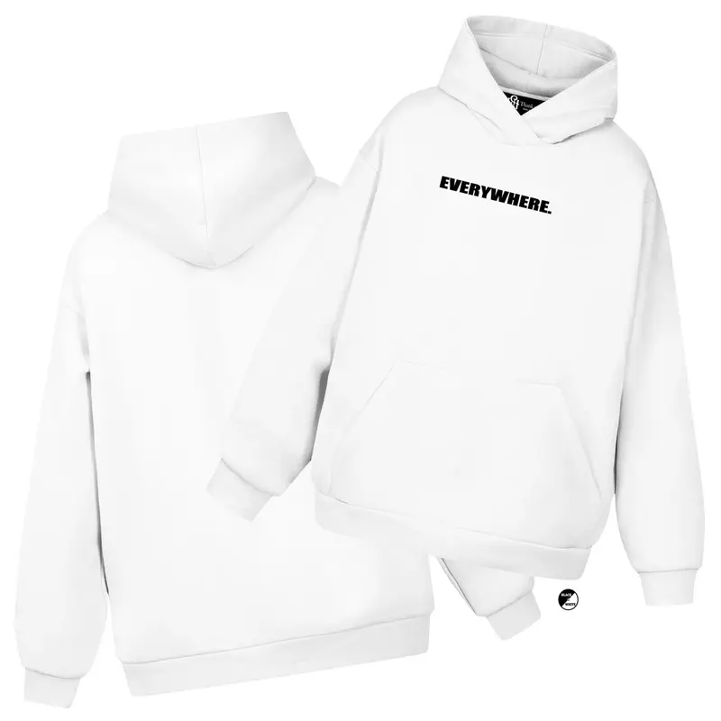 Áo hoodie EVERYWHERE unisex nam nữ vải nỉ bông Menswear Dài Tay Tay Dài 2