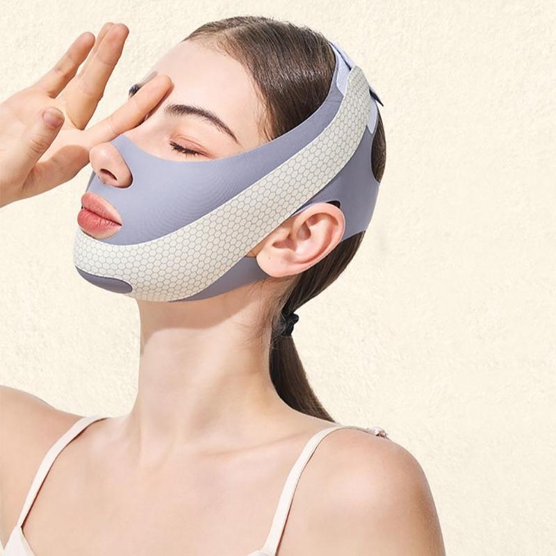 Product Introduction of Reusable Double Chin Reducer, Breathable Face Lifting Strap, Face Shaping Band, Skin Care Tool for Women 3