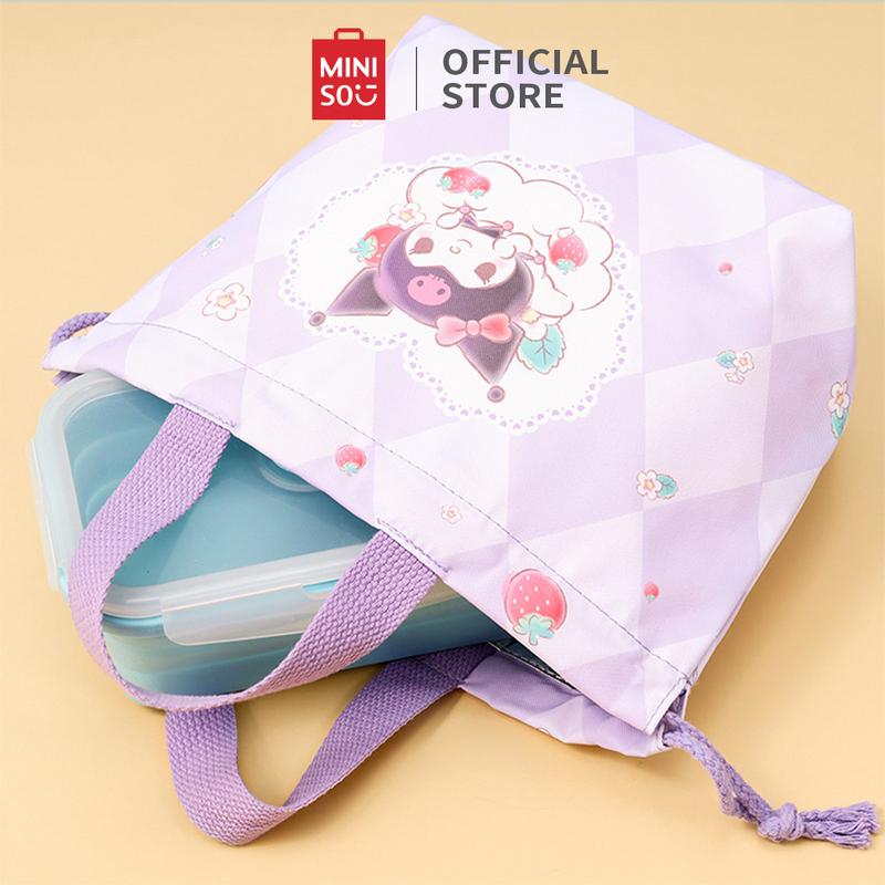 Product Introduction of MINISO Sanrio Tas Makan Siang Lunch Bag Sanrio Characters Drawstring Bento Bag Kapasitas Besar Tahan Air Karakter 9