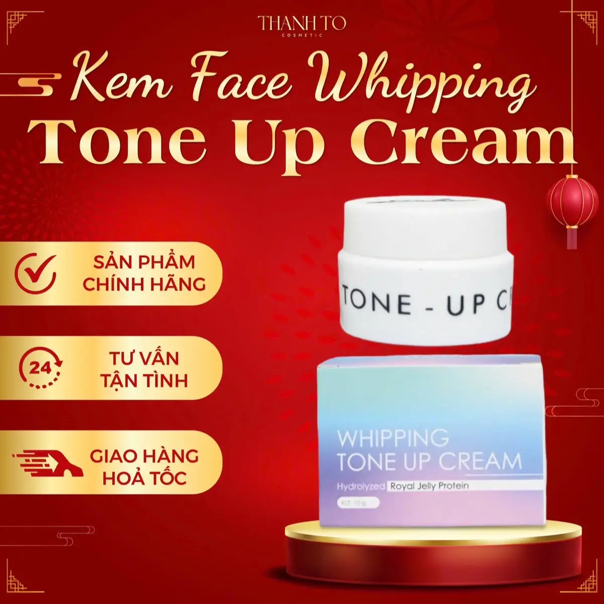 Kem Face Jiuhe Wippting Tone Up | Thanh Tô Cosmetic - Làm Đẹp Da, Skincare Nữ Chăm Sóc Da