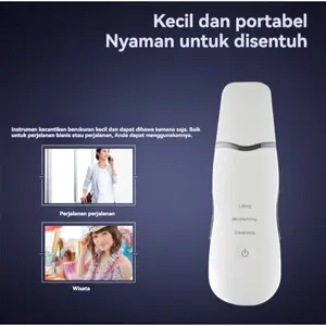 Ultrasonic Skin Scrubber 3000 Vibration Pembersih Wajah Penghilang Komedo Blackhead Removal Pore Cleaner Alat Facial Elektrik Skin Care