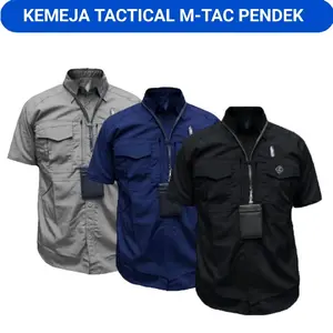 Kemeja Tactical Lapangan PDL M Tac Lengan Pendek Baju Kerja Crew Organisasi Club Pria Wanita Distro Twill TR Katun Casual