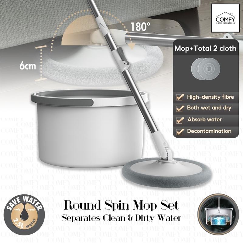 Floor Clean Round Spin Mop Sewage Separation Mop Magic 360 Rotation ...