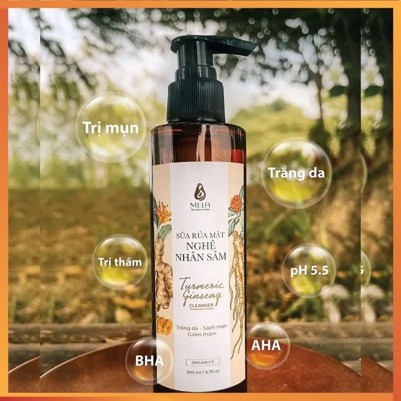 SỬA RỬA MẶT NGHỆ NHÂN SÂM MELA 200ml