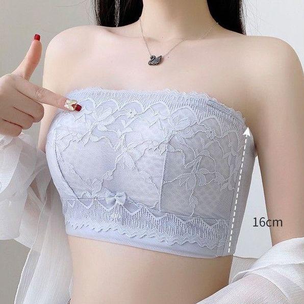 Đồ Lót Không Dây Áo Ống Nữ Không Dây Nâng Ngực Chống Trượt Kiểu Băng Quấn Gợi Cảm Thanh Toán Khi Nhận Hàng Bà Ba cổ Áo Ren Chun hải huyền bigsize