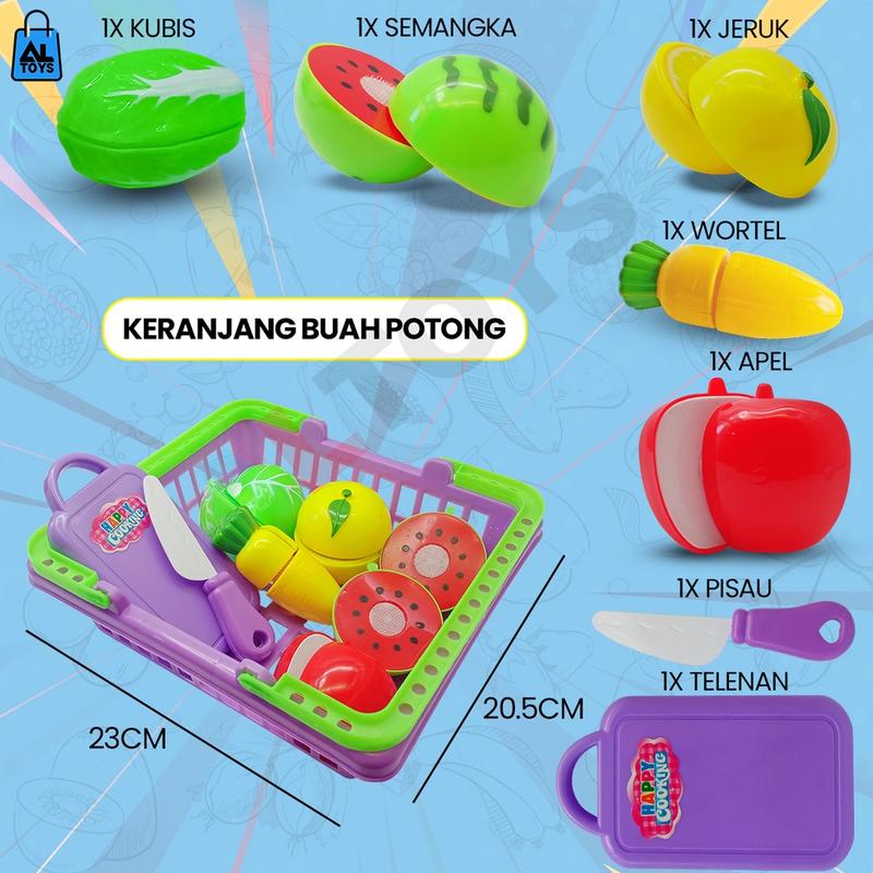 Product Introduction of MAINAN ANAK PEREMPUAN KERANJANG BUAH POTONG SET MAINAN EDUKASI ANAK MENGENAL ANEKA BUAH BUAHAN mainan buah potong set Toys 4