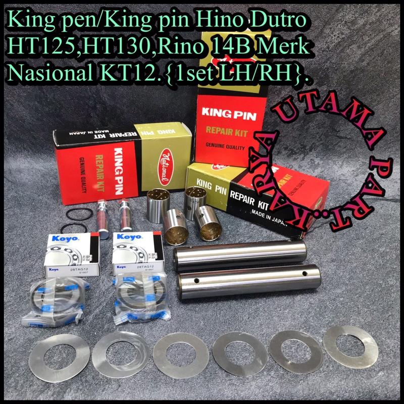 King Pen/King Pin Hino Dutro HT115/HT125/HT130 Merk Nasional KT12 1 Set ...