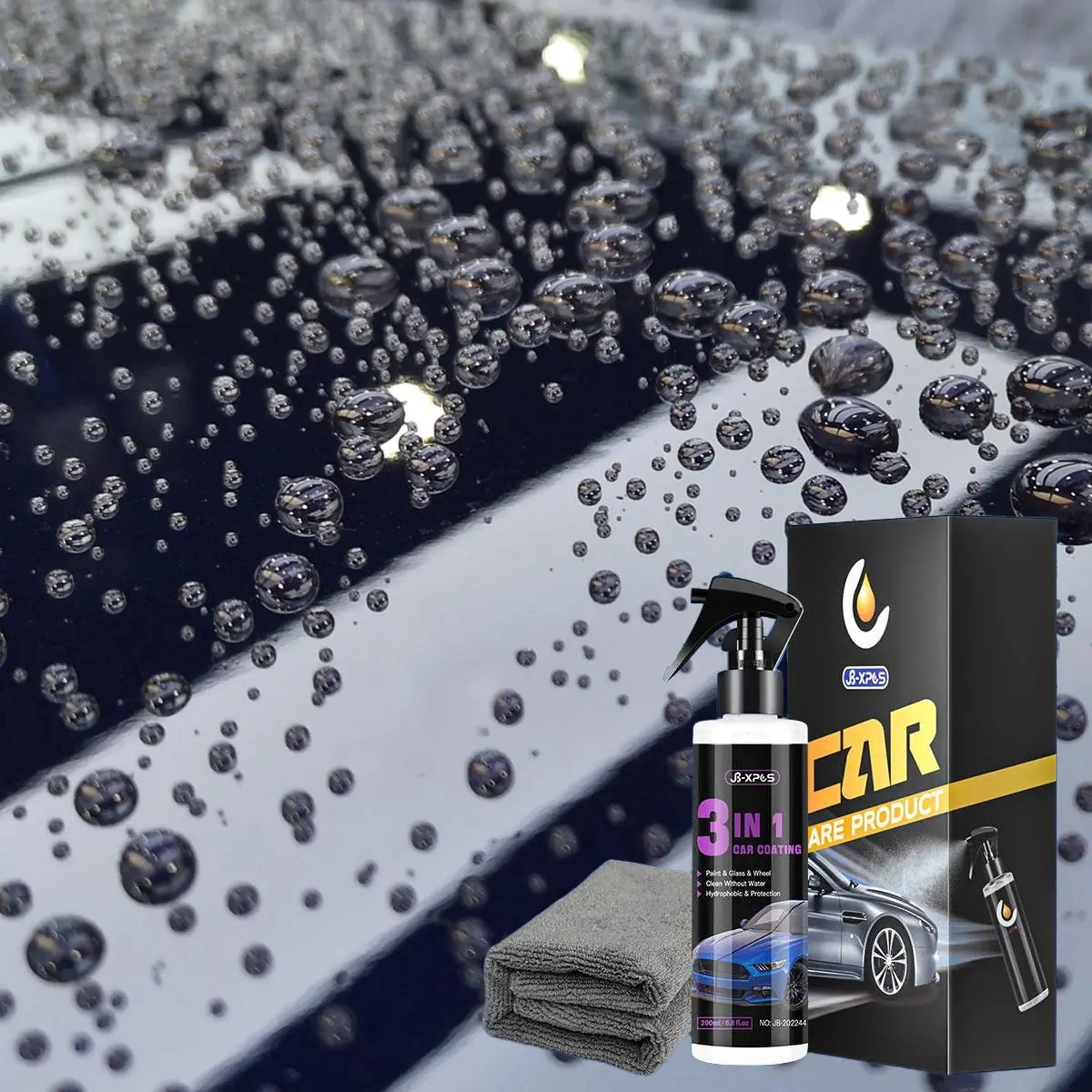 3 In 1 Car Coating Spray, 1 Count High Protection Auto Nano Polishing Spraying Wax, Car Paint Polymer Sealent Spray Protection, Cleaning