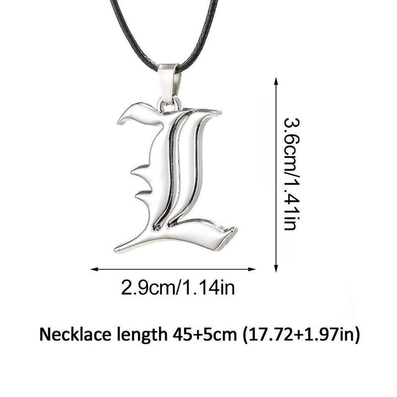 Product Introduction of New R Pin Anime Peripheral Death Note Logo Alloy Necklace Fashion Pendant Gift For Fans Friend 0