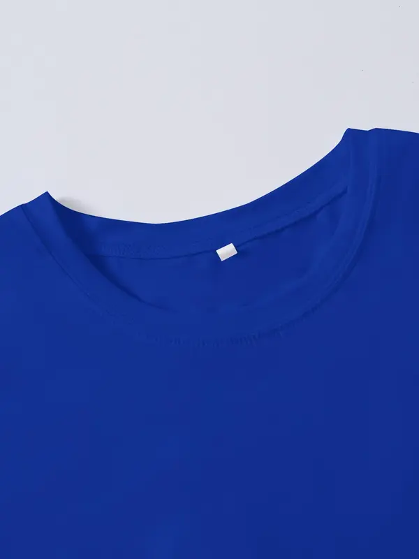 Men's Regular Fit Letter & Lightning Print Round Neck Tee, Summer Clothes Casual Short Sleeve Crew Neck T-shirt for Summer, Men's Top for Daily Wear 7