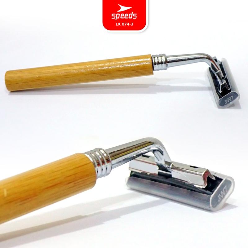 SPEEDS Shaving Kit Hotel 3 Mata Pisau Cukur Shaving Praktis Jenggot Kumis Cream Alat Cukur 074-3 9