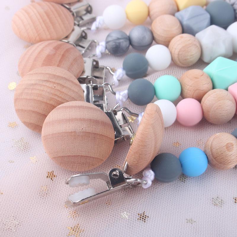 Product Introduction of New Baby Silicone Soothing pacifier Chain Baby Tooth Grinder Tooth Glue Toy Multi color Anti drop Bracelet 15