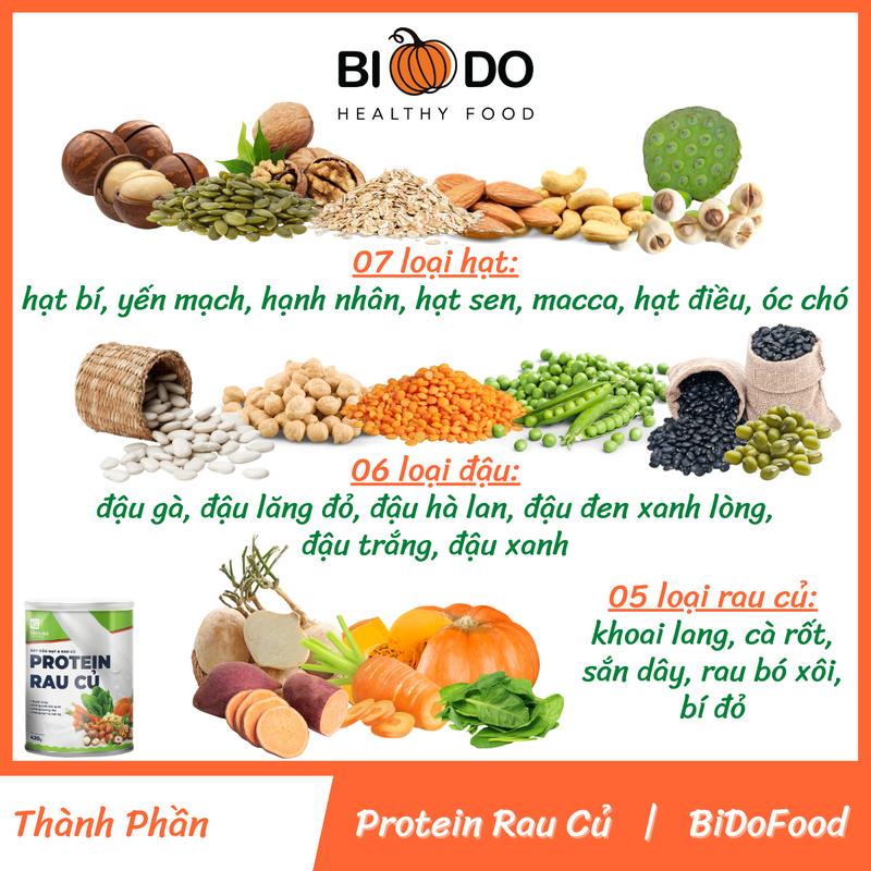 Product Introduction of Protein Thực Vật Thêm Rau Củ 420G - Bí Đỏ Food - Bột Đậu Hạt Ngũ Cốc 18 Loại 3
