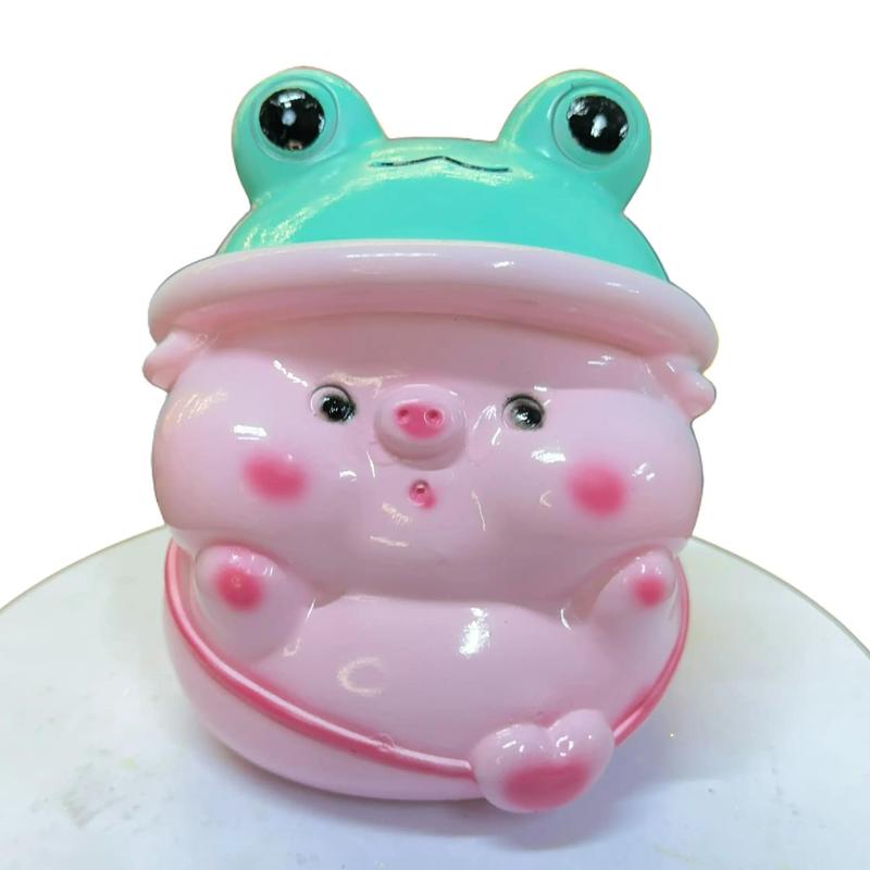 Ếch Tiết Kiệm KT 17x14cm Lỗ ngẫu nhiên CuTe Heo Đất Lợn Đất Lợn Tiết Kiệm Ống Heo Ống Tiết Kiệm Đựng Tiền mini