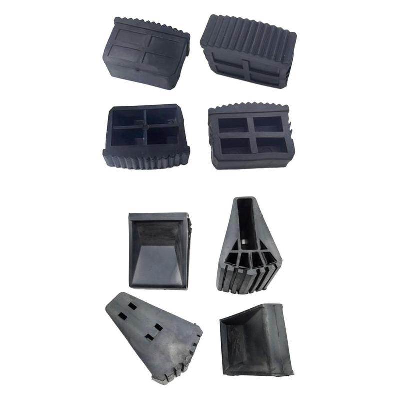 4x Telescoping Ladder Cap Feet Covers Replacement Convenient Protects Your Floor Wear Resistance Anti Skid Ladder Feet Pads 2