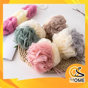 BISA COD H5585 Spons Mandi Jaring Spons Sikat Badan Tebal Pembersih Badan 2 Sisi Warna Busa Shower Busa Besar Pengangkat Daki Busa Bagus Bulat