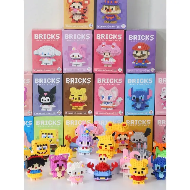 Nano Block Model DIY Karakter Balok Susun Edukasi Anak Bricks Mini Blok Hadiah Mainan Plastik Toys 0