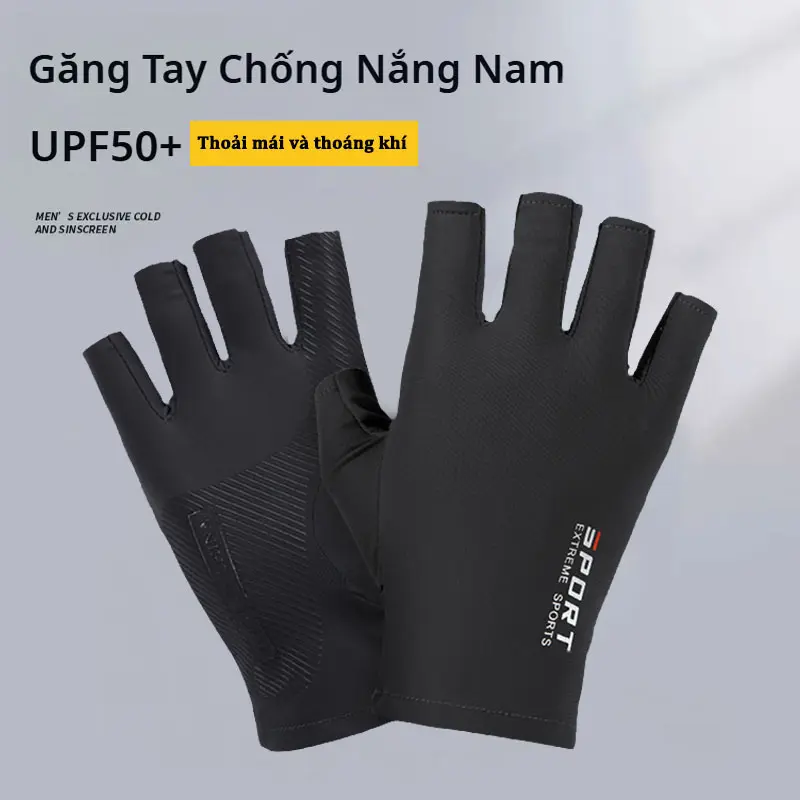 Găng tay hỗ trợ chống nắng đi xe máy lái ô tô mùa hè xỏ 5 ngón thao tác cực tiện chơi thể thao hết ý - GTNX5N. chống tĩnh điện bảo vệ tia cực tím Nam Sport 0