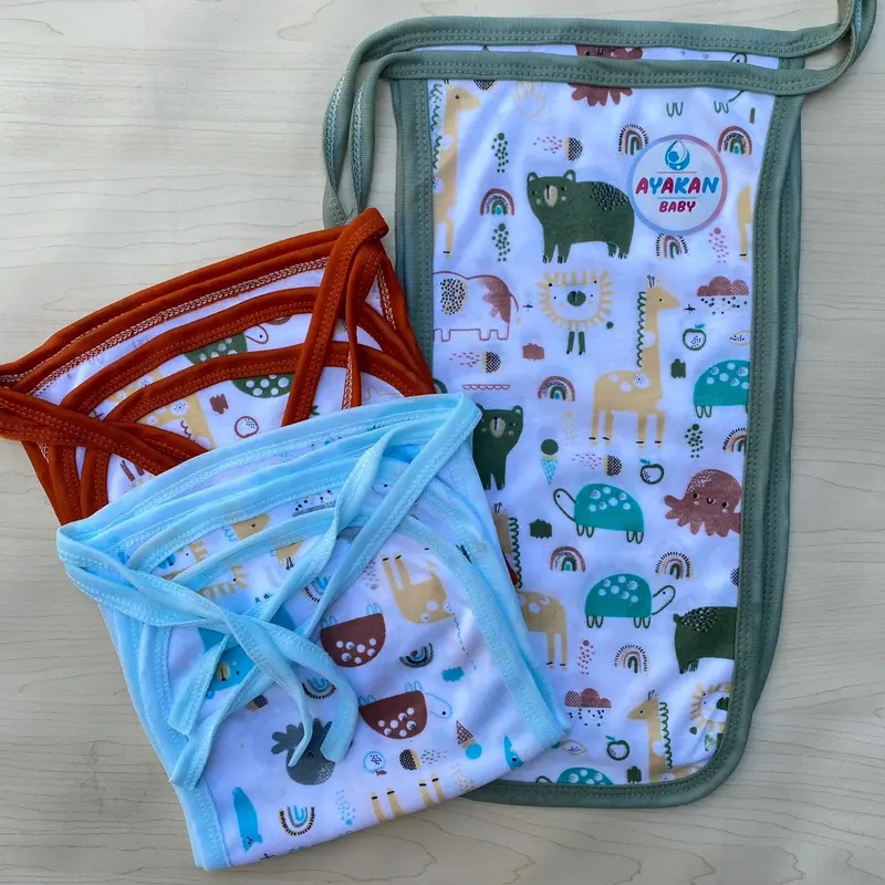 6/12pcs Popok Bayi Baru Lahir Newborn Popok Tali Bayi AYAKAN BABY Diapers 0