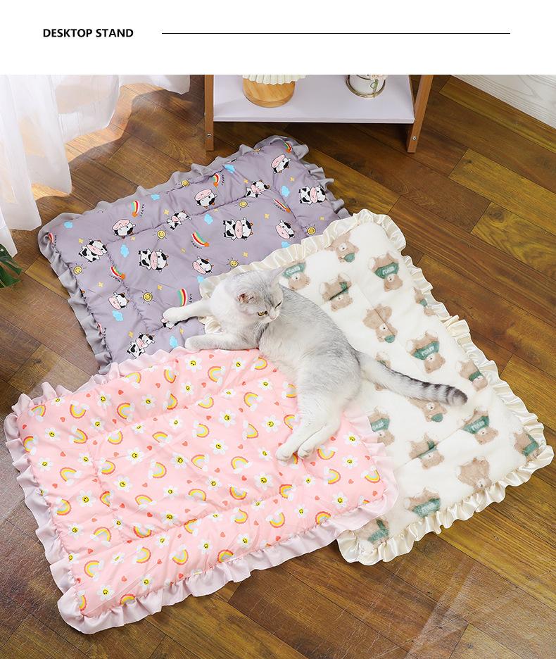 Product Introduction of Thickened Autumn and Winter Warm Floor Mat, Cat for Common Dogs Blanket Mat 19