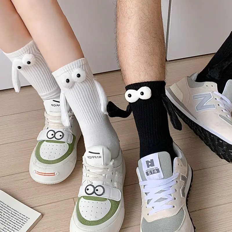 Tất Cặp Đôi, Thiết Kế Vui Nhộn, Vớ Tay, Có Mắt To, Quà Tặng Cặp Đôi
