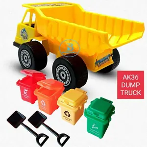 Mainan Edukasi Anak Mobil Dump Truk Sampah + Tong Sampah Dan Sekop AK 36