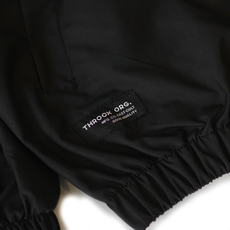 Throox Jaket Tracktop Hadid Black Parasut 3
