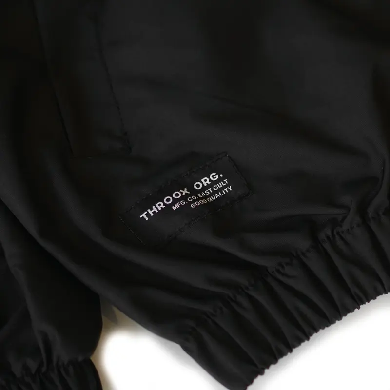 Throox Jaket Tracktop Hadid Black Parasut 3