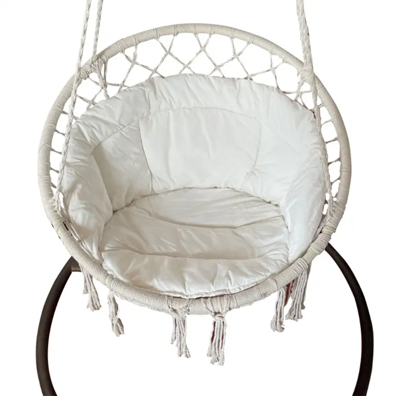 []Macrame Cushion Sofa Pads with Tassels for Hanging Hammock Chair Swing Seat Pads Yoga Cushions