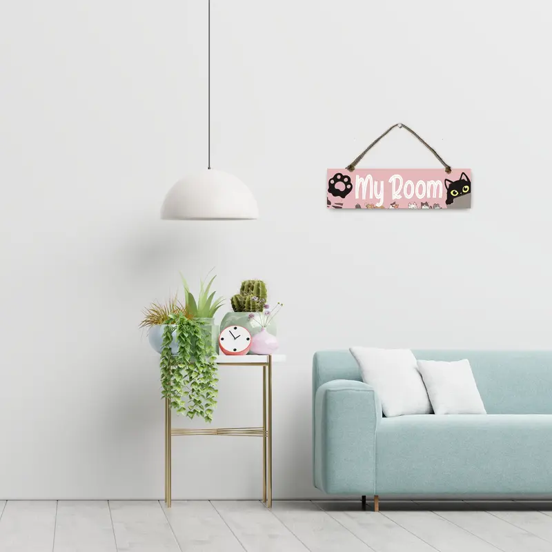 Hiasan Gantungan Kamar Pintu Pajangan Rumah Home Decor Motif Kucing Aesthetic 1