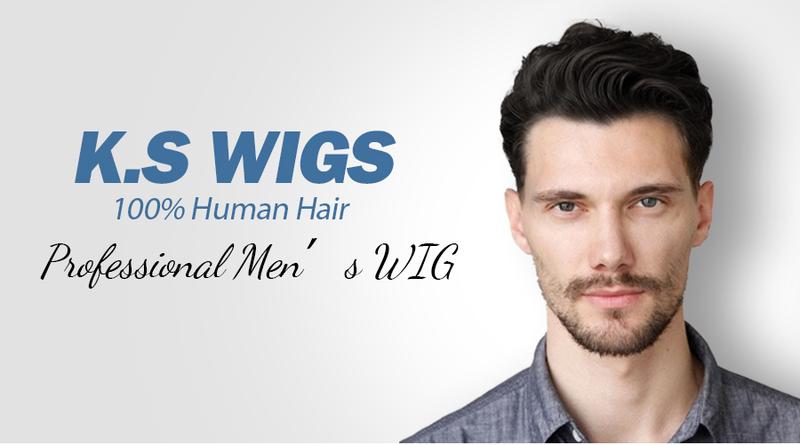 Product Introduction of K.S WIGS Fine Mono Human Hair Wig Men Toupee 120% Density Natural Wig Hair System Human Hair Toupee 1B# for Men Male Wig Hair 5