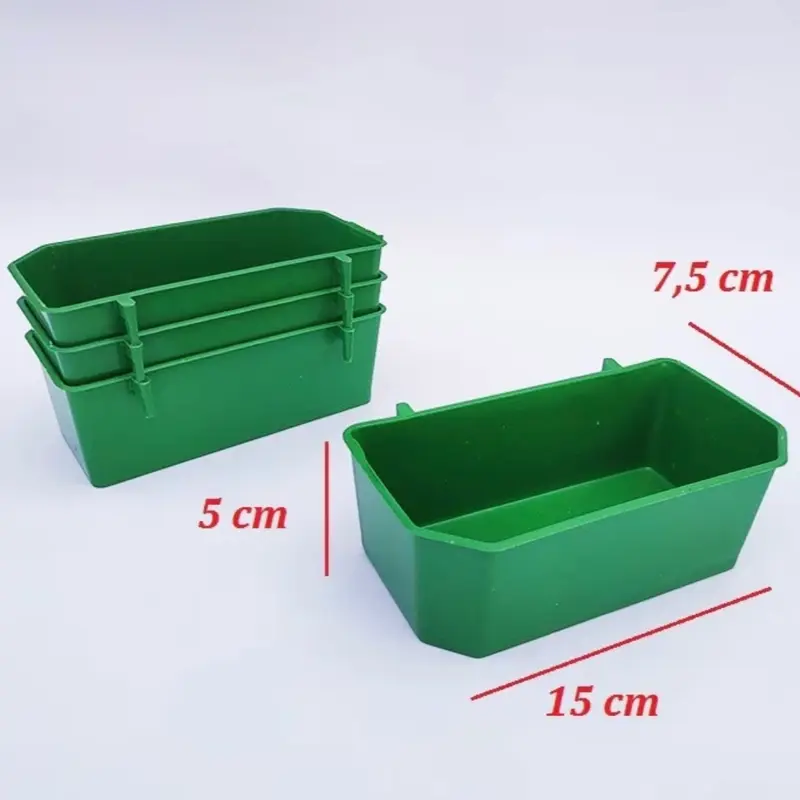 Máng ăn cho chim bồ câu, chim nuôi trong lồng Avi máng nhựa xanh 0