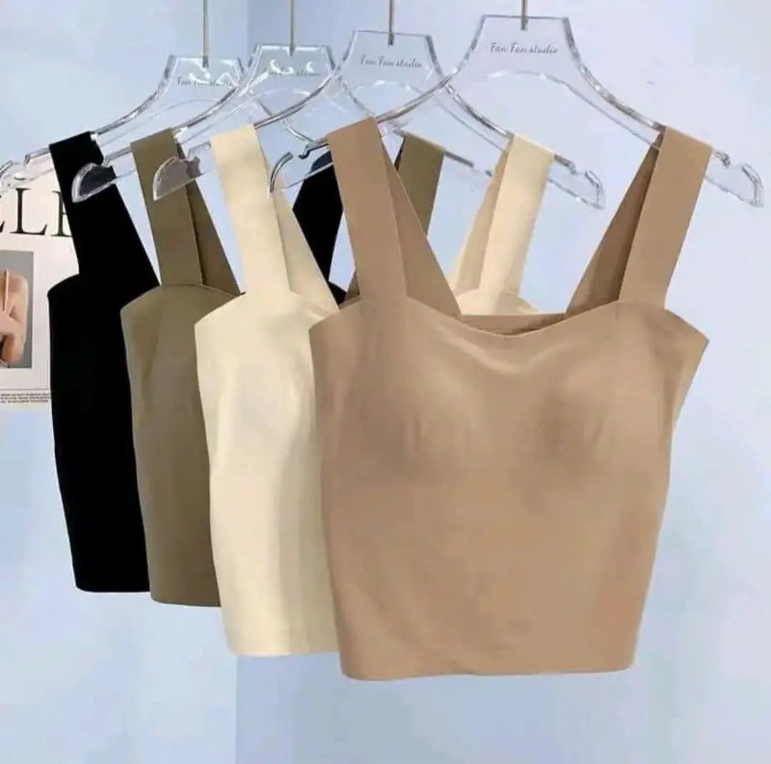 Áo Bra Nữ Đúc Su 2 Dây Có Mút Nâng Ngực Cao Cấp Top Women có màu Đen áo  brandy