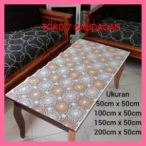 TAPLAK Meja Tamu Plastik Motif Bunga Minimalis Anti air murah