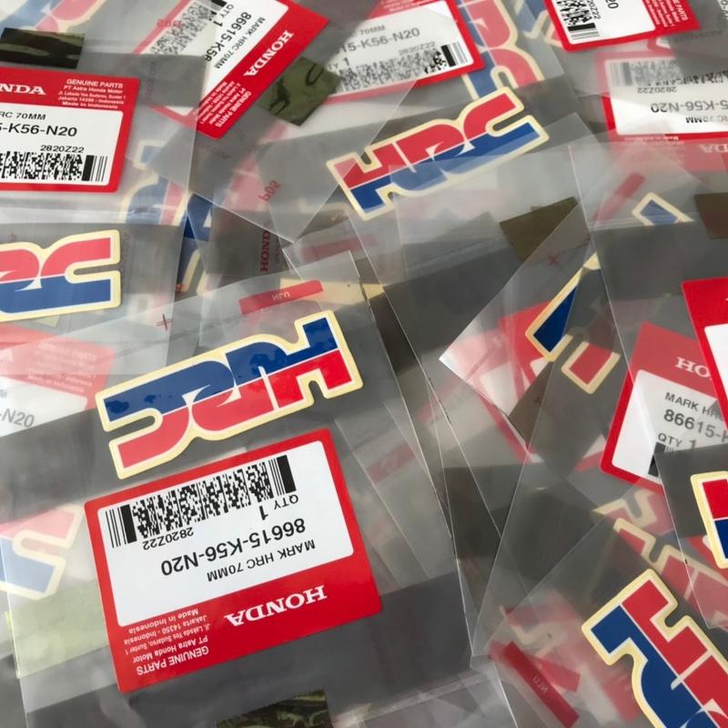 TEM HRC - 86615K56N20 - SONIC 150R - NHẬP KHẨU CHÍNH HÃNG HONDA INDONESIA - tem hrc 0