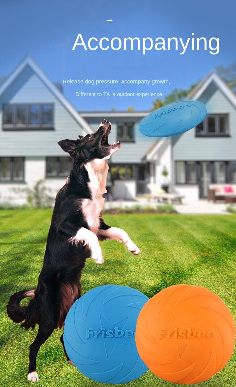 Product Introduction of Dog Frisbee Durable Silicone Pet Toy Training Supplies Golden Retriever Flying Disc Floating Border Collie Competition Labrador 2